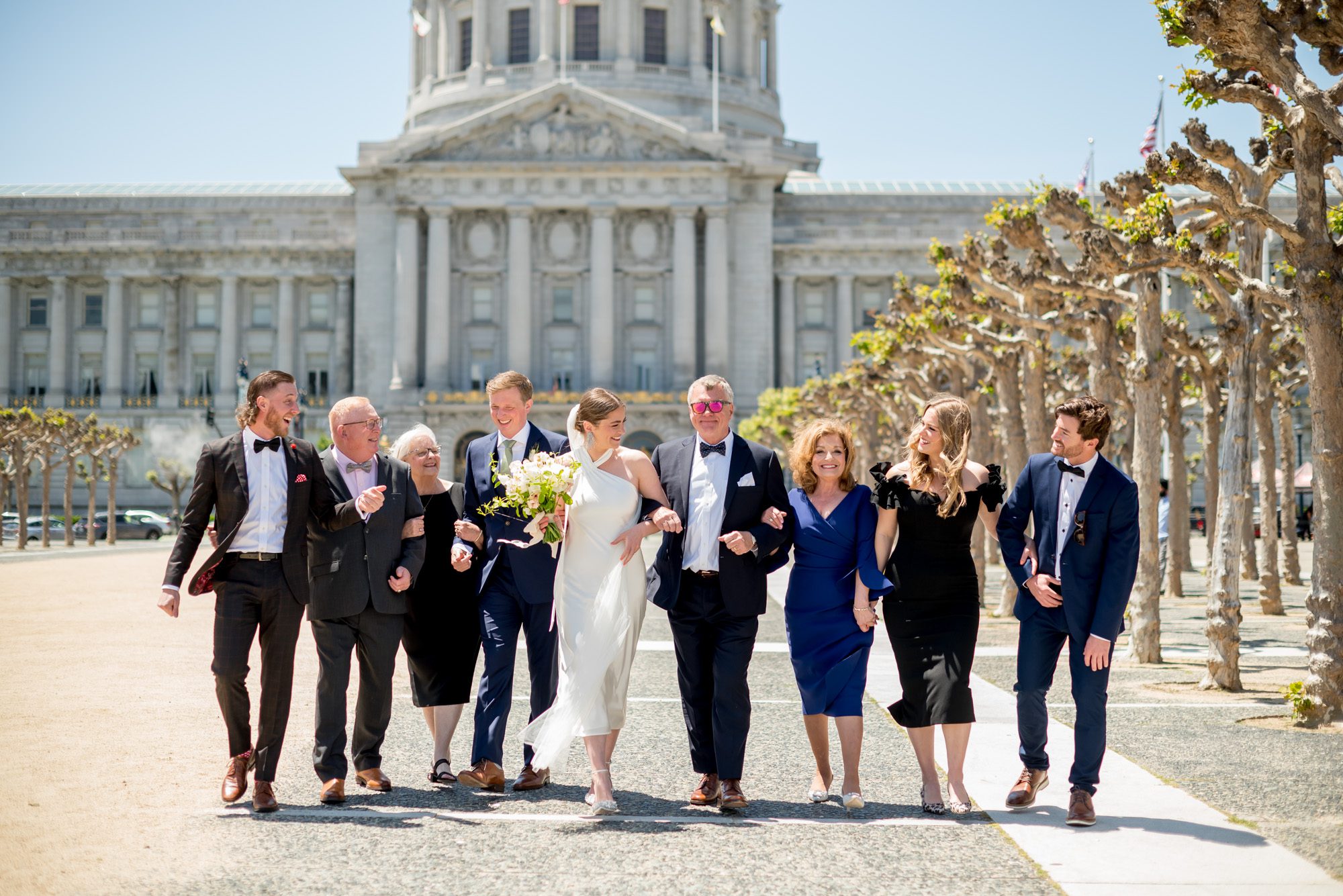 wedding party at San Francisco City Hall