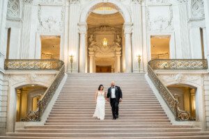 mayors balcony wedding ceremony at San Francisco city hall
