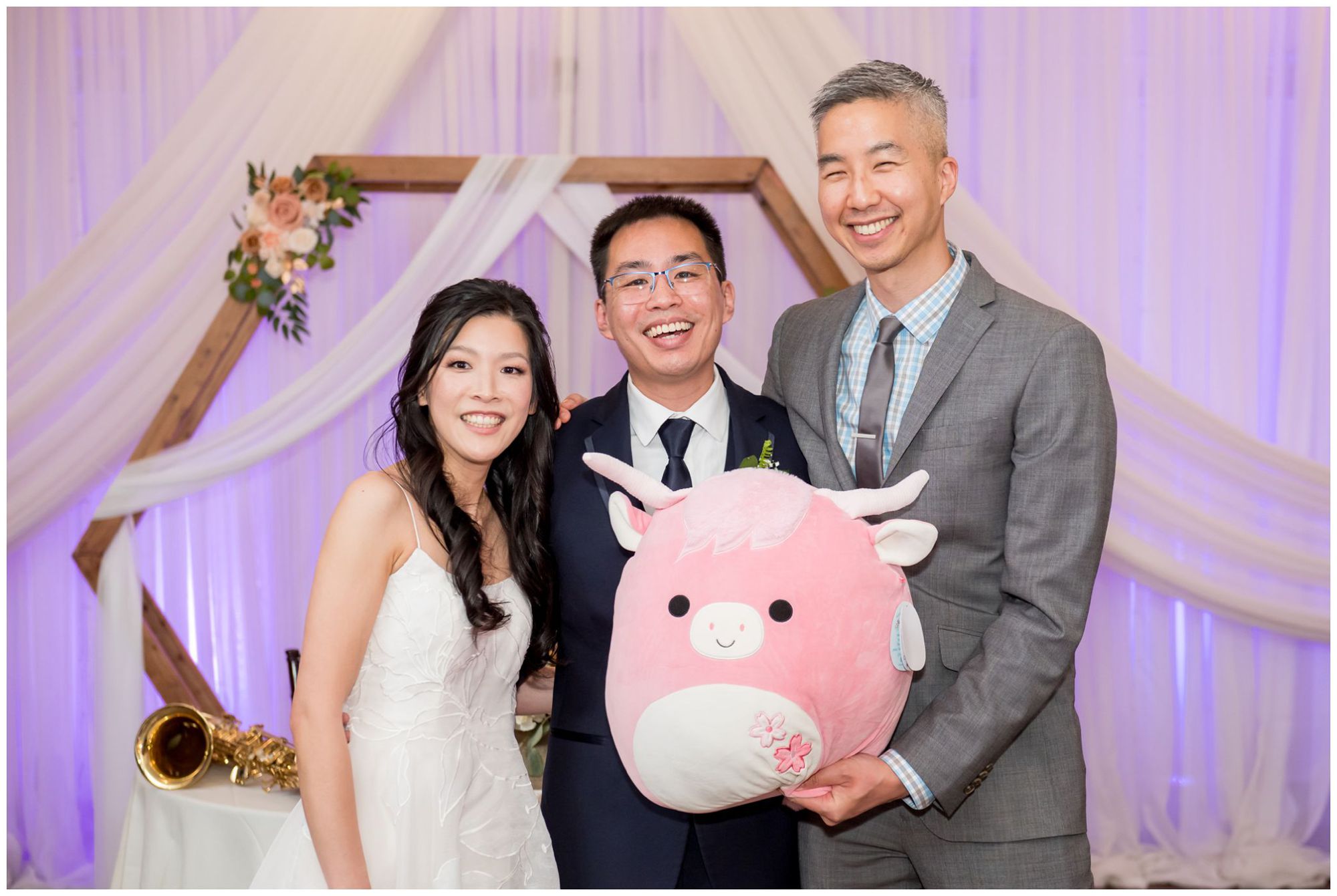 Beautiful wedding dress flowing gracefully